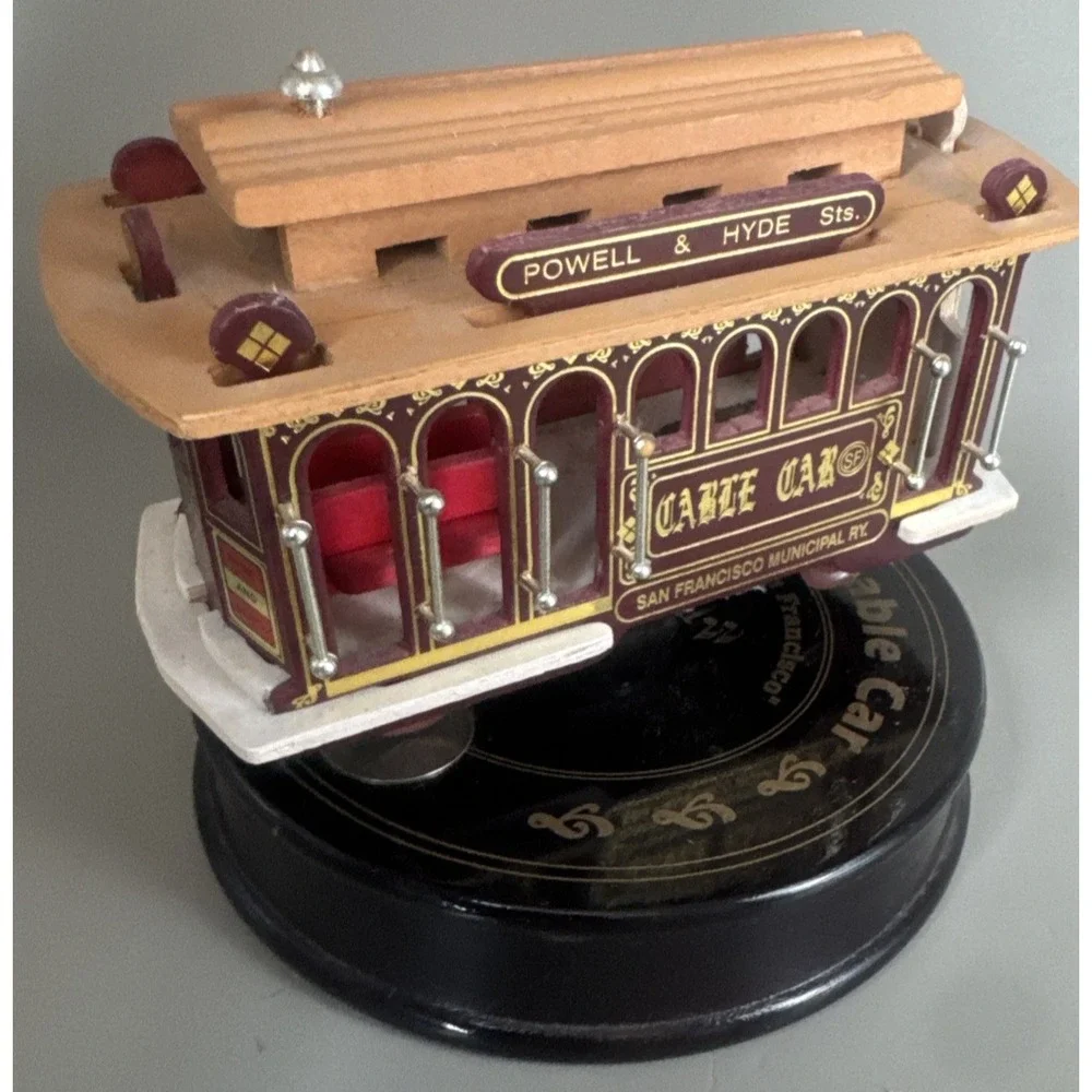 Working I Left My Heart In San Francisco Rotating Cable Car Music Turntable